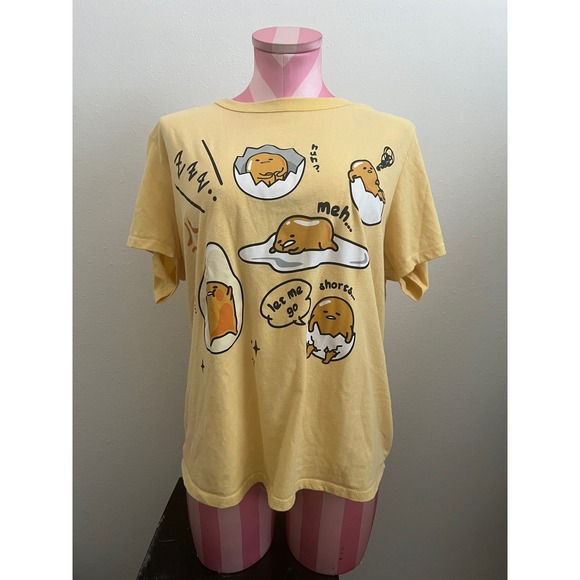 Gudetama‎ Women's Egg Short Sleeve T Shirt Size Medium - Picture 1 of 10